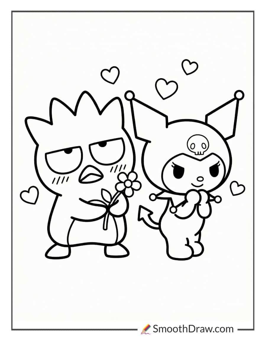 Badtz Maru trying to impress Kuromi