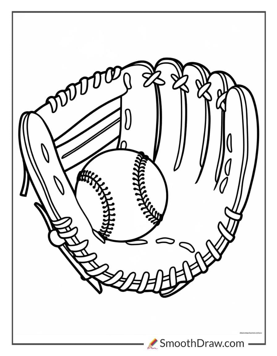 Baseball Glove with Ball