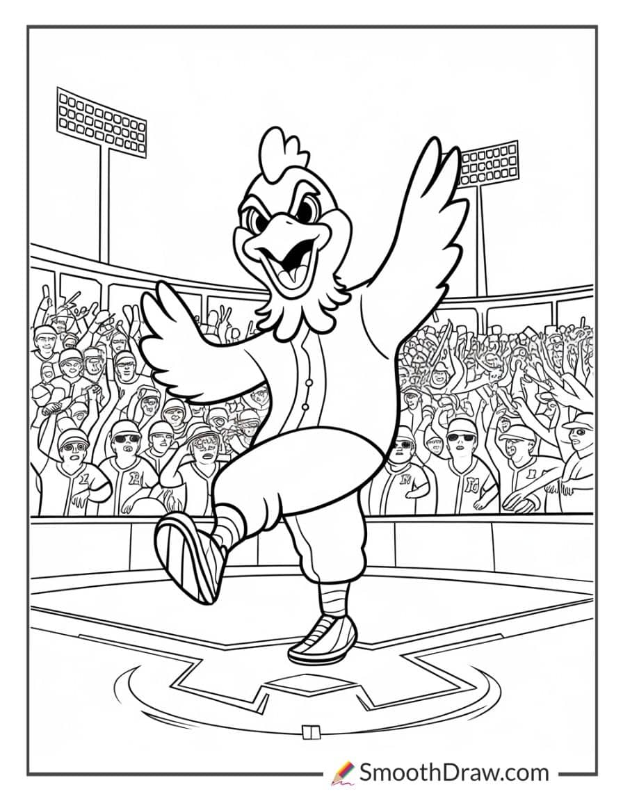 Baseball Mascot Dancing