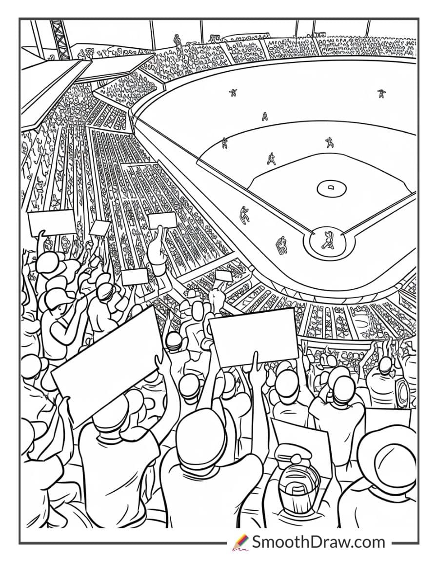 Baseball Stadium Crowd Cheering