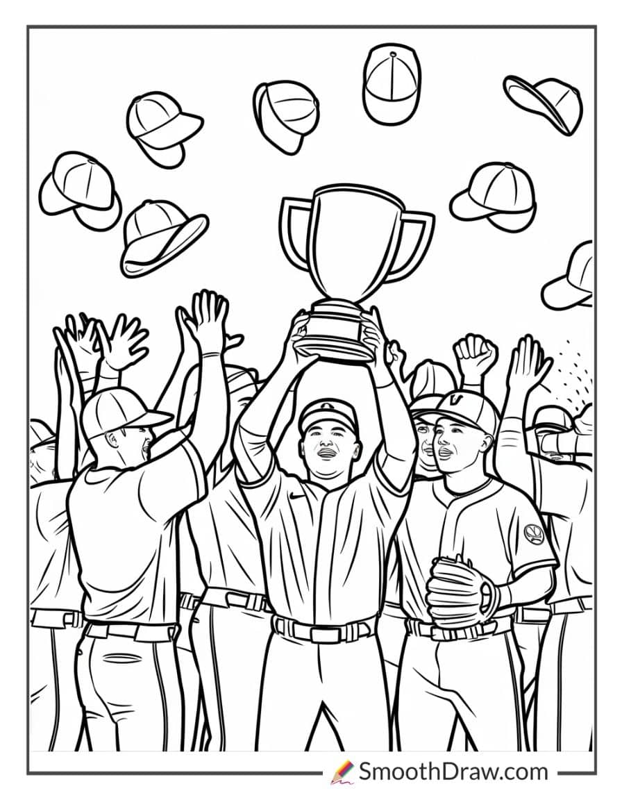 Baseball Team Celebrating a Win