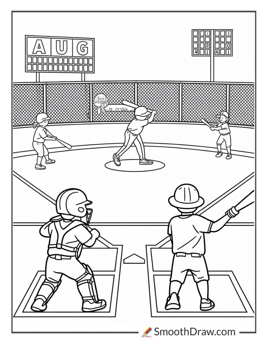 Baseball game in August