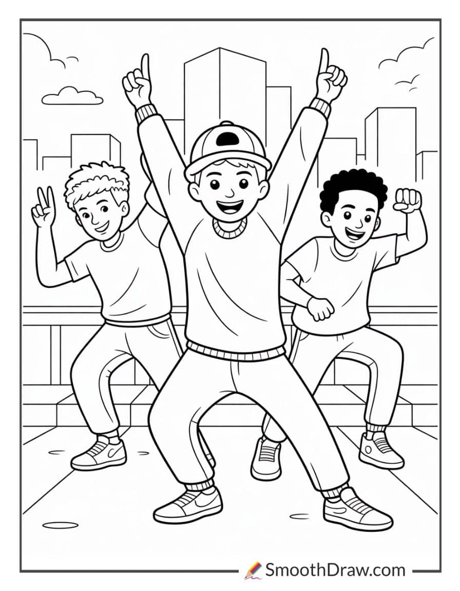 Boys Doing Cool Hip Hop Moves