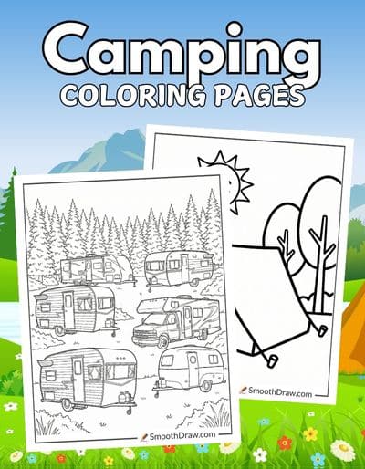 Camping coloring pages f