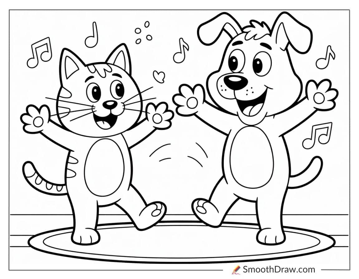 Cat And Dog Doing Silly Dance