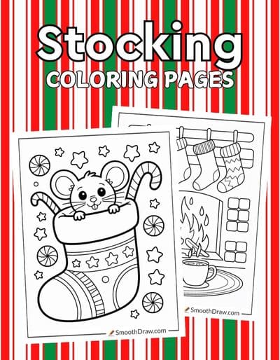 Christmas Stocking coloring pages f