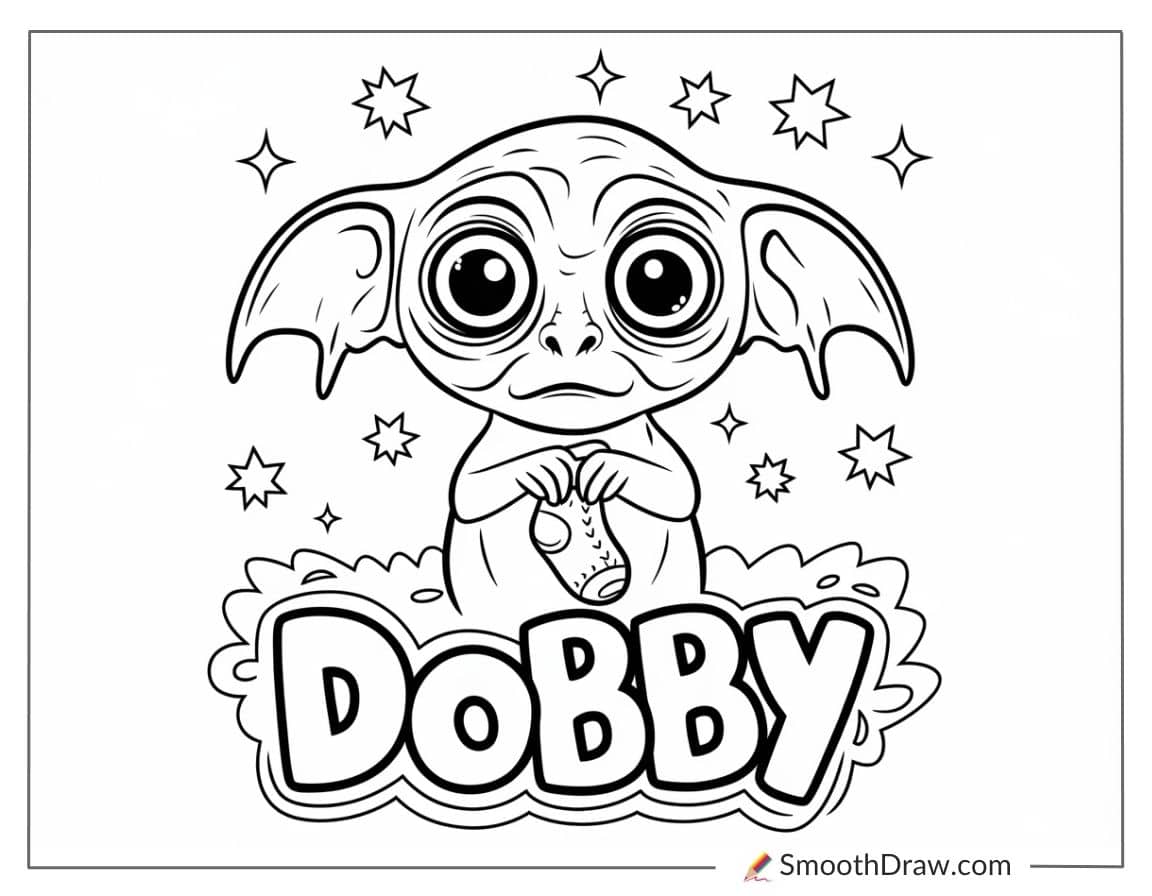 Cute Dobby coloring page