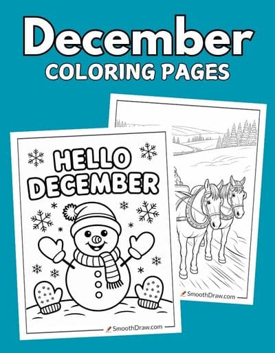 December coloring pages f