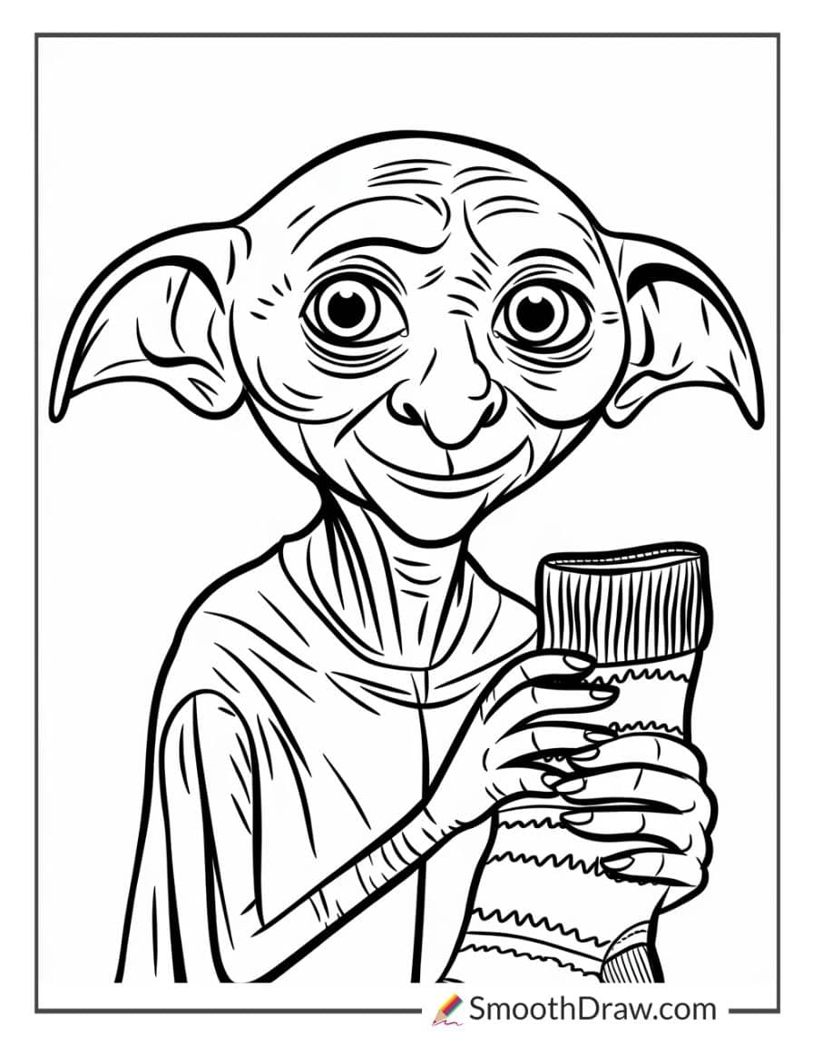 Dobby the house-elf coloring sheet