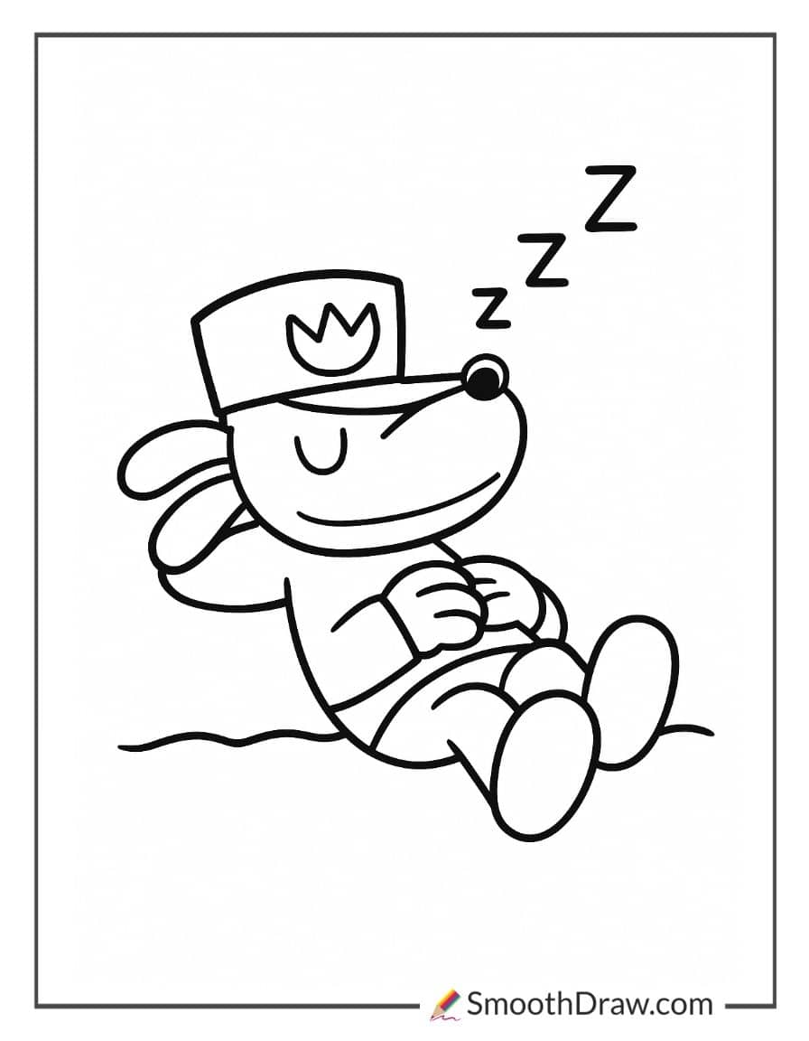Dog Man resting after a long day