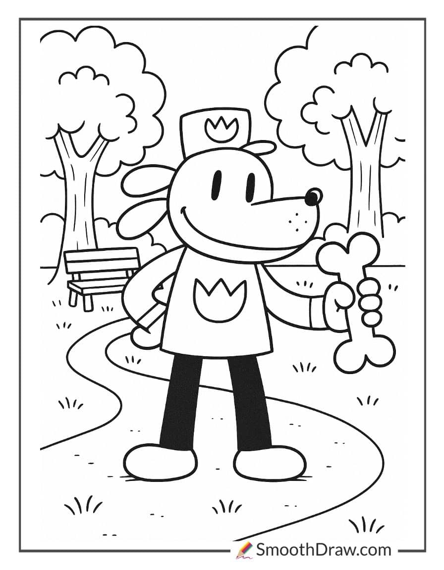 Dog Man standing in the park