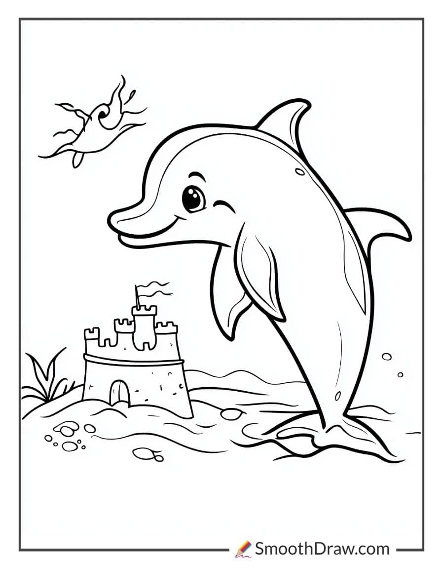 Dolphin on the beach