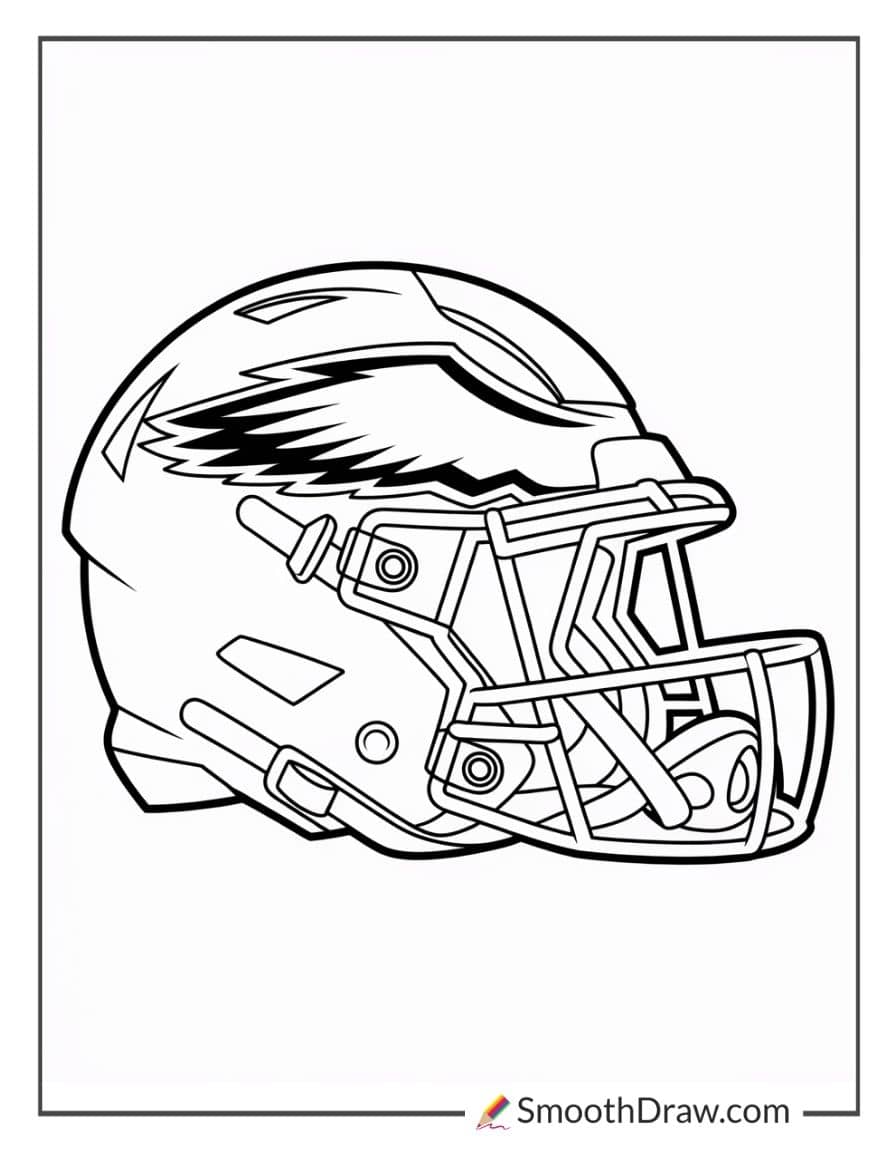 Eagles helmet with wings design