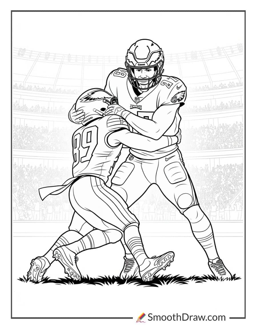 Eagles safety making big tackle