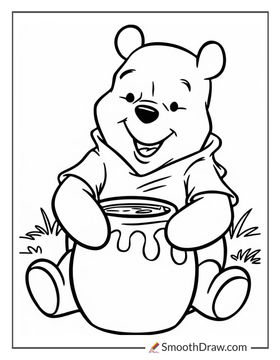 Easy Winnie the Pooh coloring page