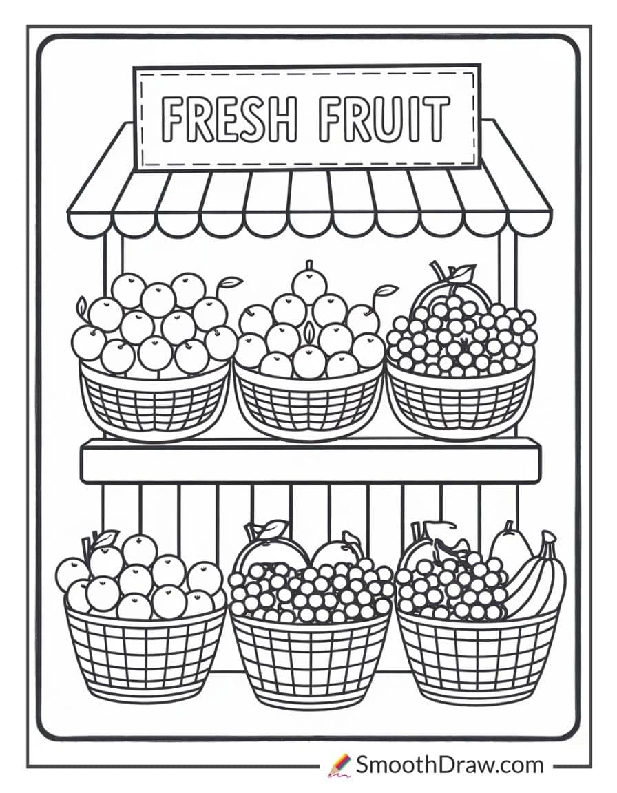Farmers Market Fruit Stand