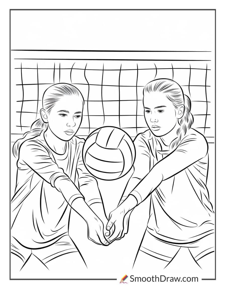 Girls volleyball practice