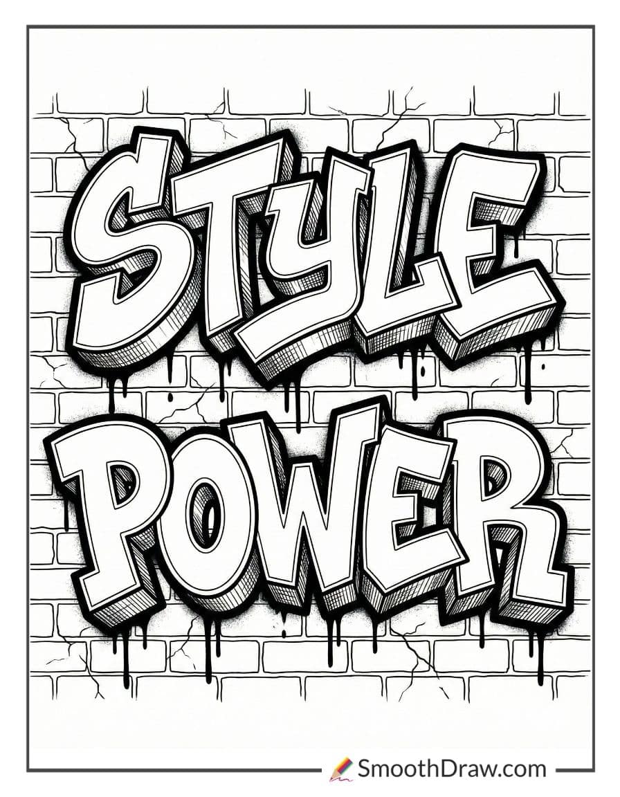 Graffiti words in 3D style