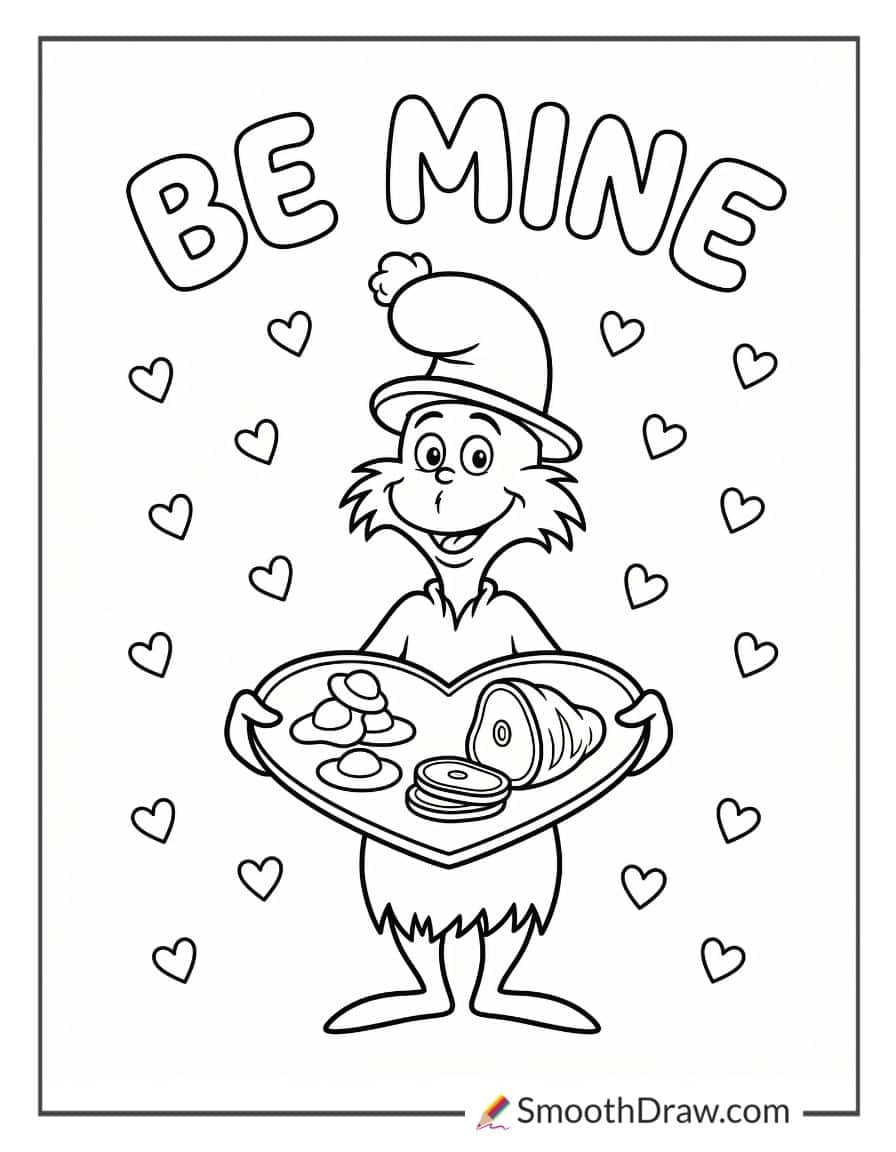 Green Eggs And Ham Valentines Day Sheet