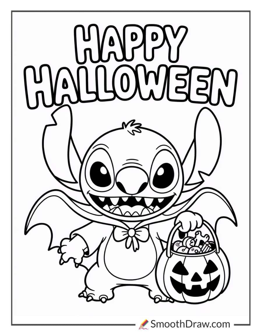 Halloween Stitch coloring sheet (2)