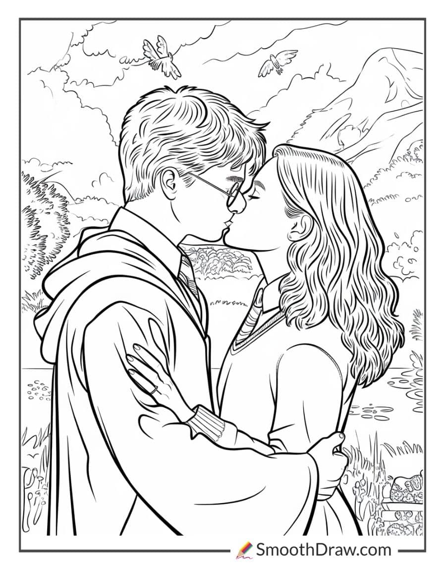 Harry Potter kissing