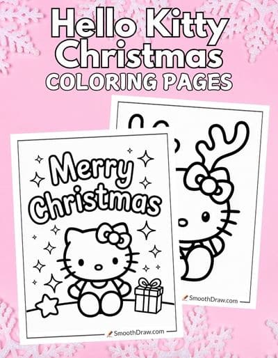 Hello Kitty Christmas coloring pages f