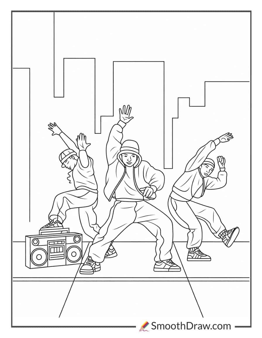 Hip Hop Crew Street Performance