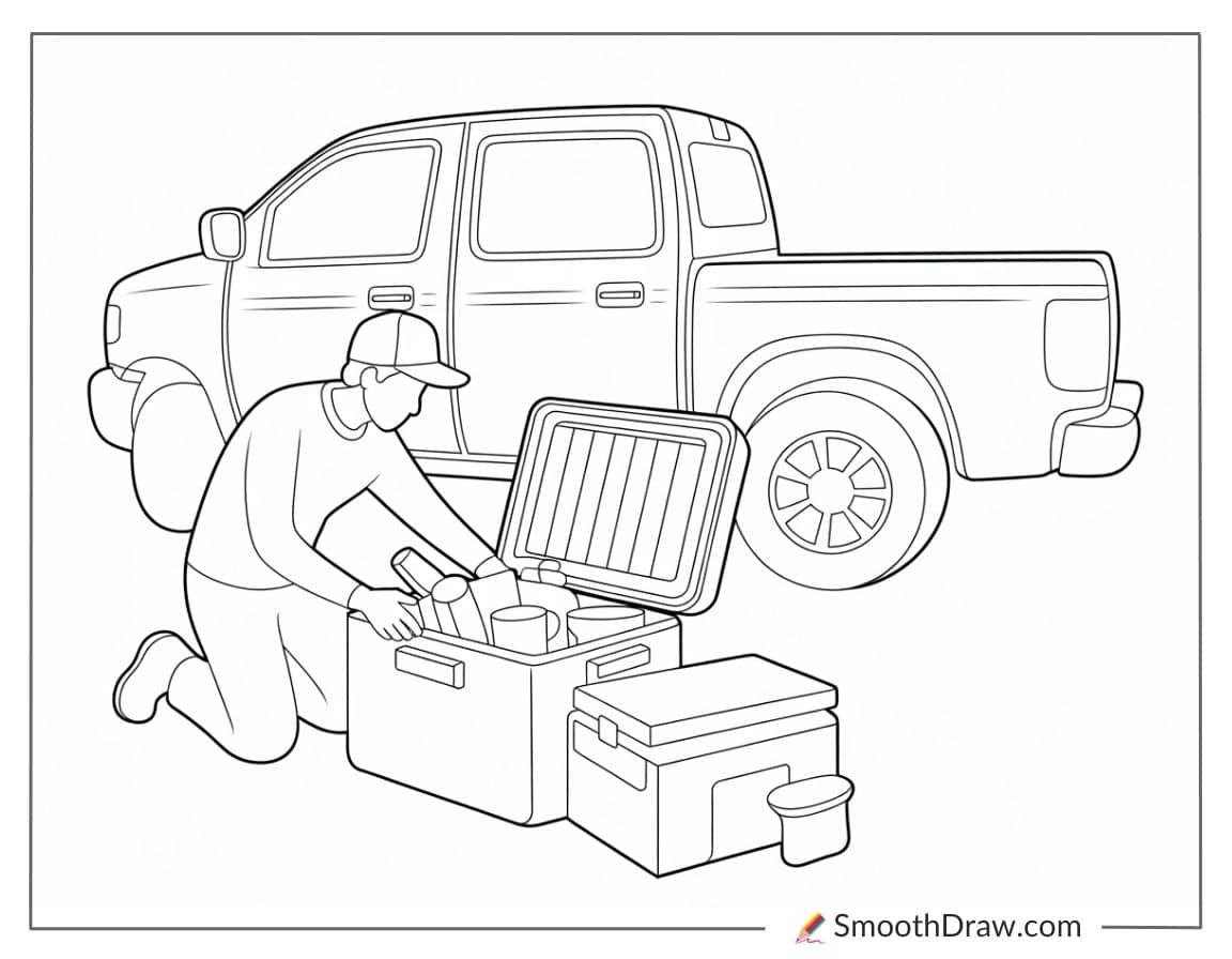 Hunter Packing Cooler And Supplies
