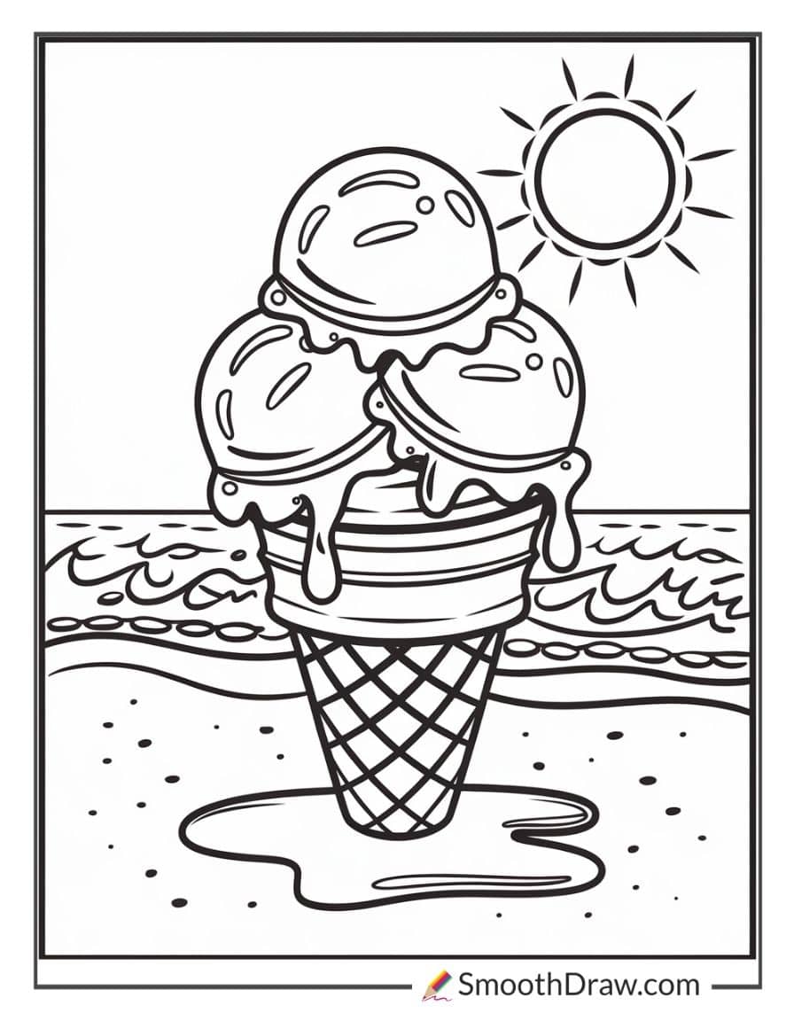 Ice cream cone at the beach (2)
