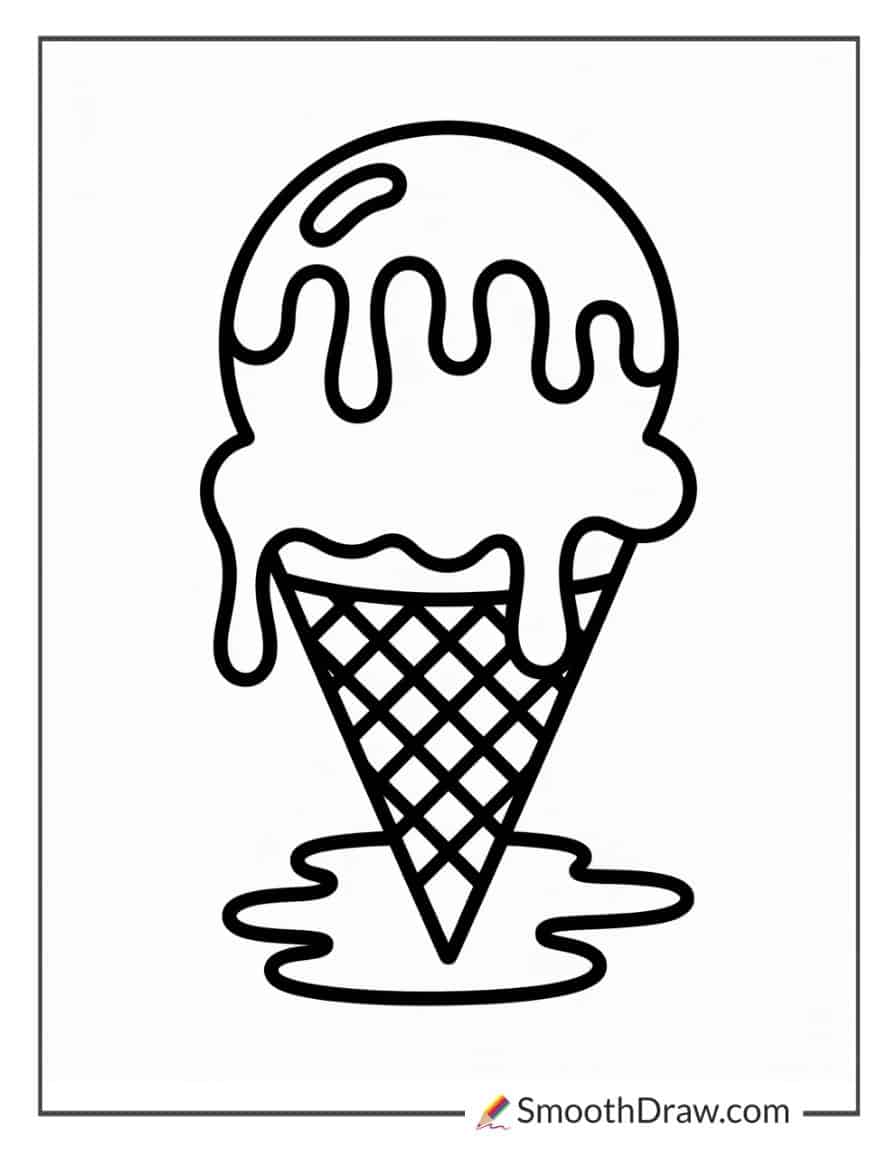 Ice cream cone melting fast
