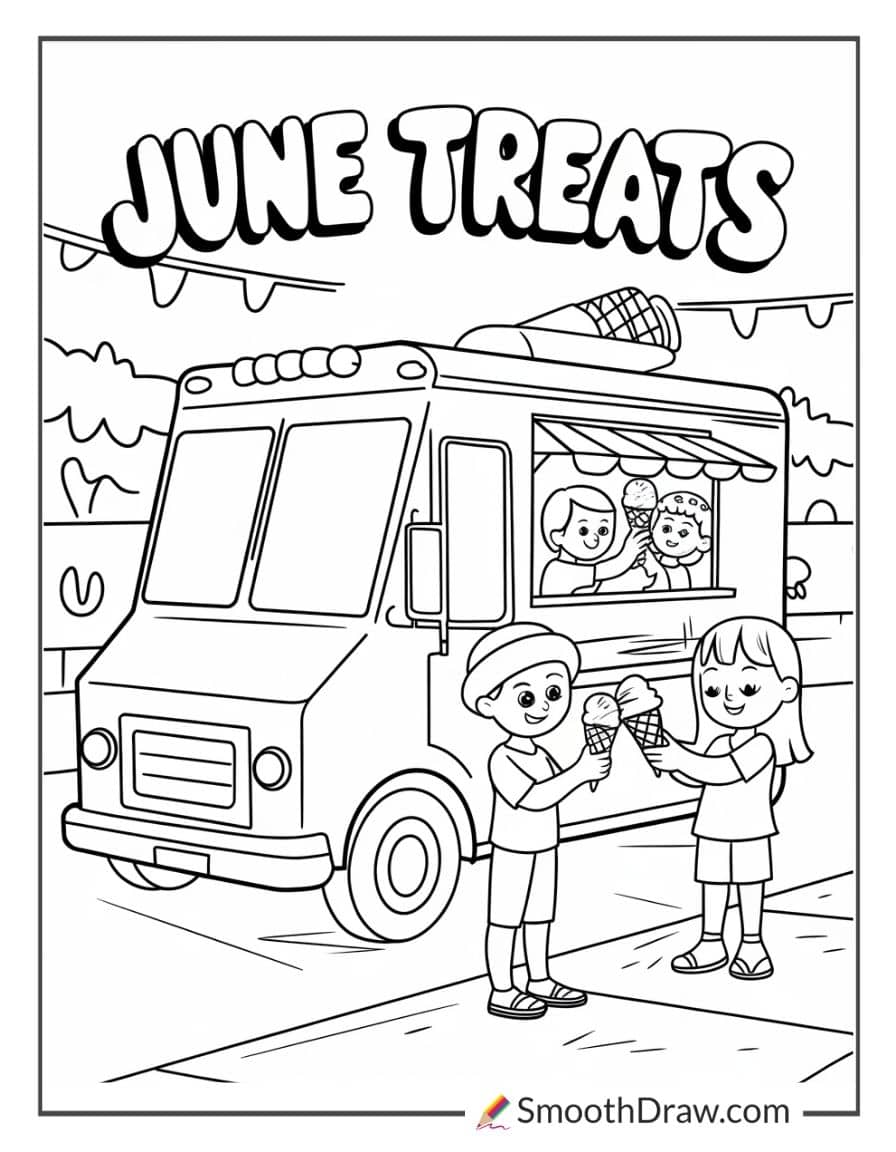 June ice cream truck scene