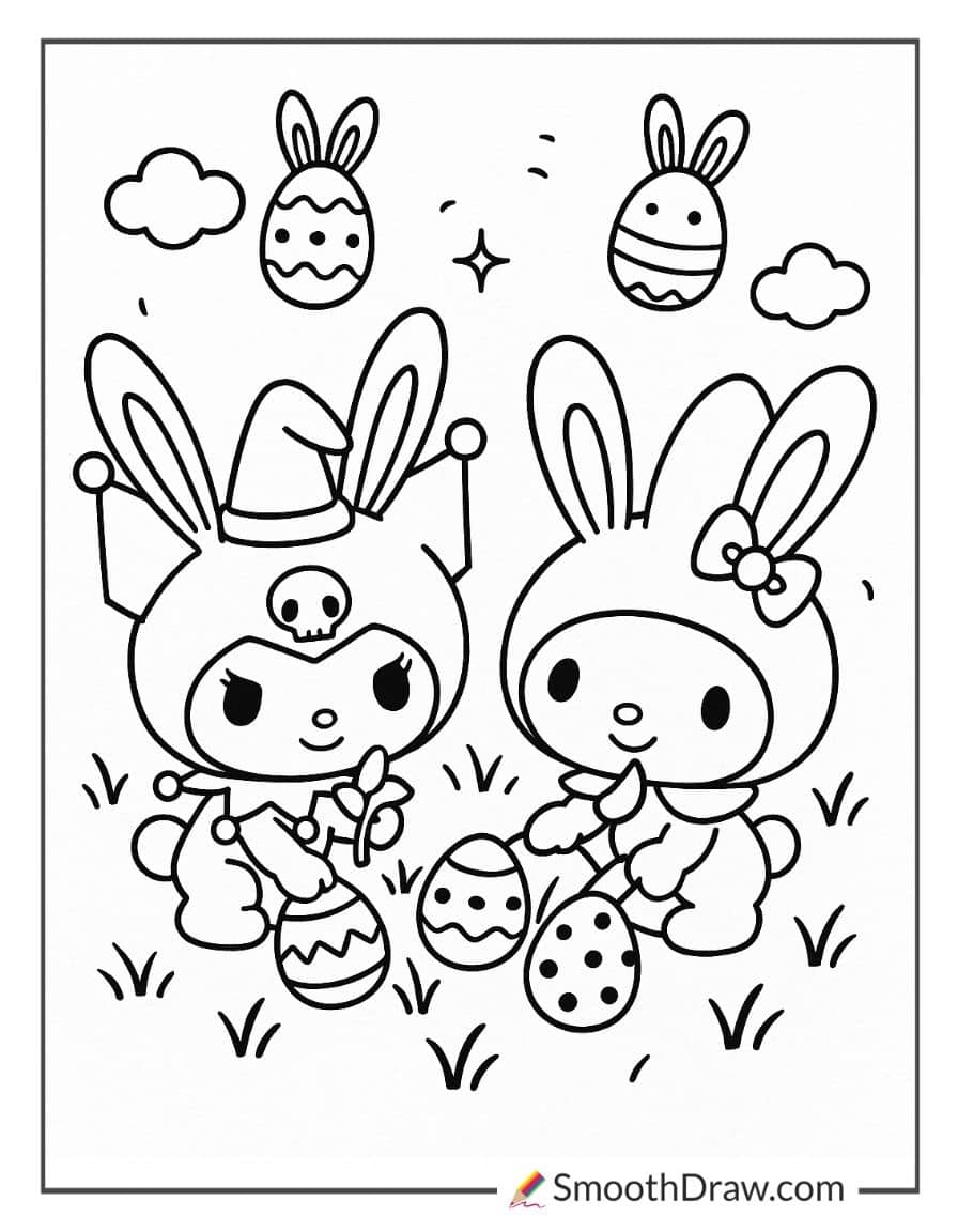 Kuromi and My Melody Easter Egg Hunt