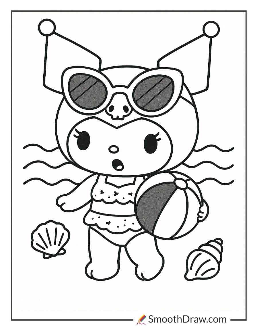 Kuromi at the Beach