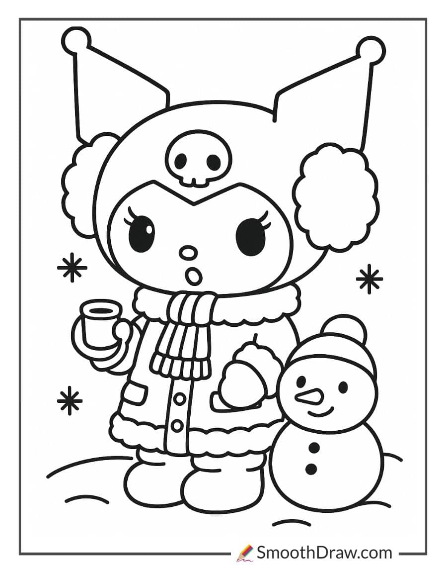 Kuromi in a Winter Coat
