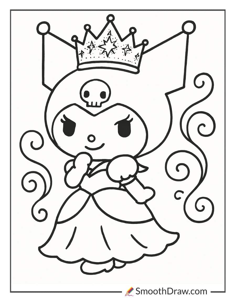 Kuromi with a Sparkly Tiara