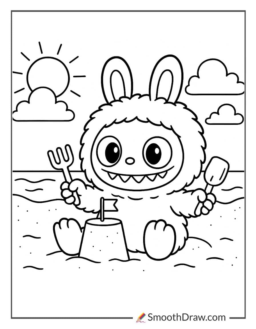 Labubu Have a Seat at the Beach