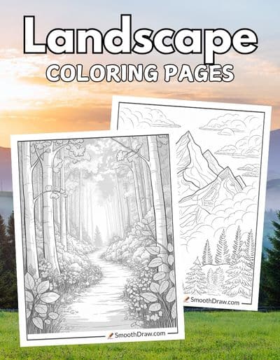 Landscape coloring pages f
