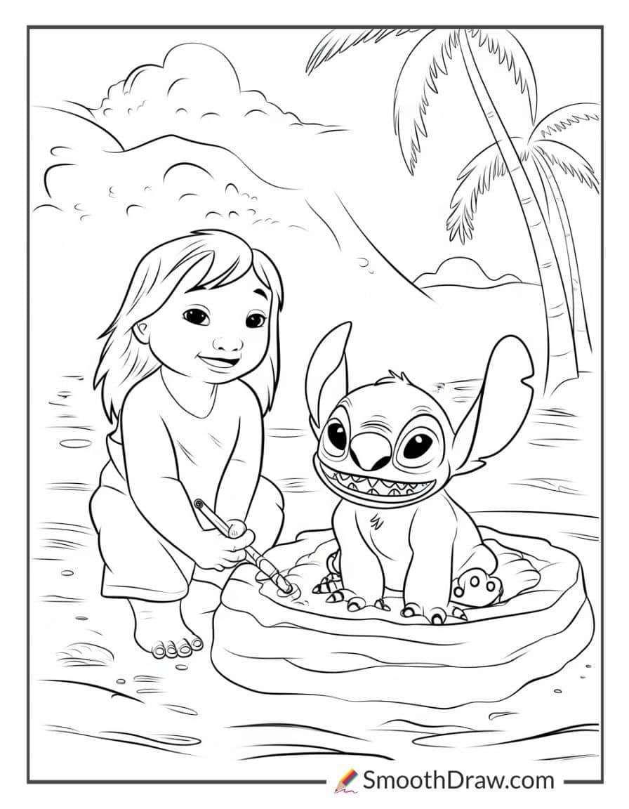 Lilo and Stitch coloring page