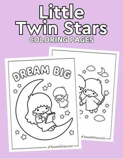 Little Twin Stars coloring pages f