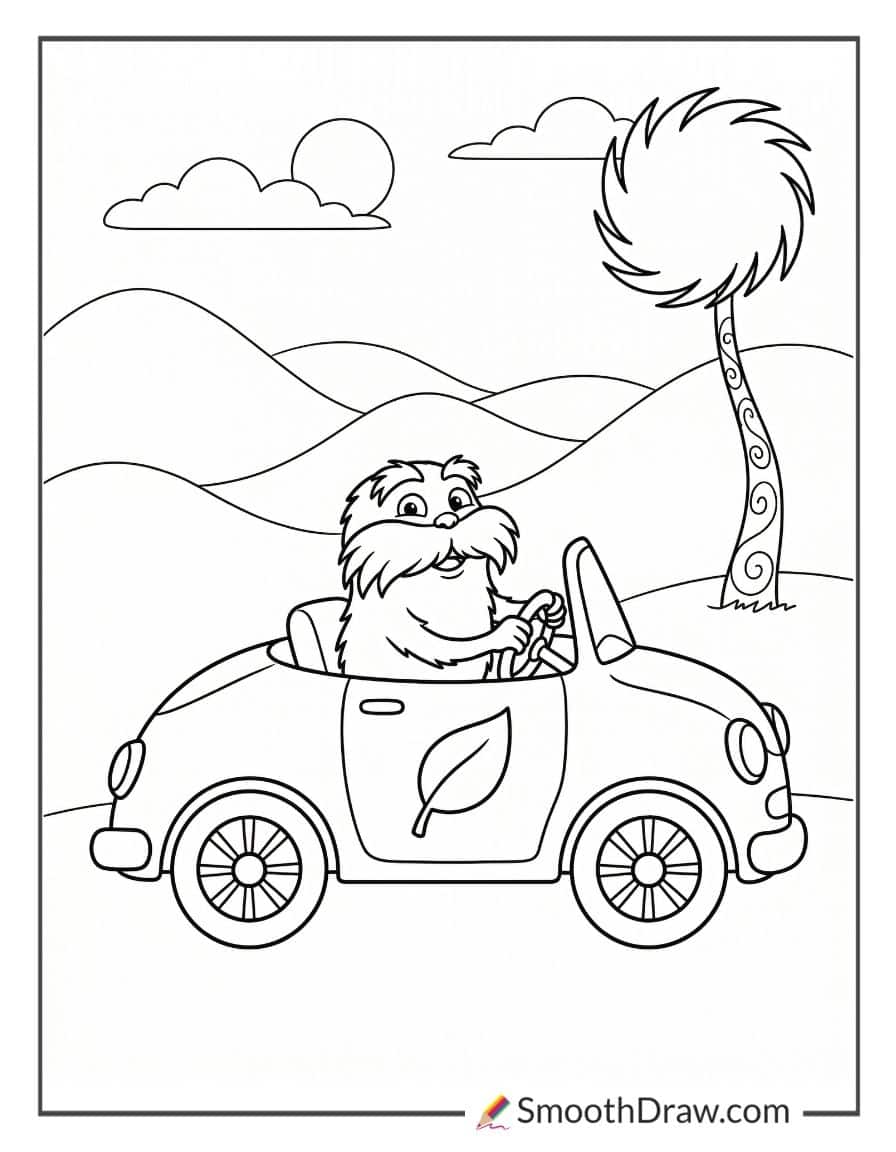 Lorax Driving Eco Friendly Car