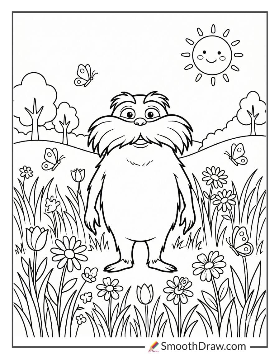 Lorax In Bright Spring Meadow