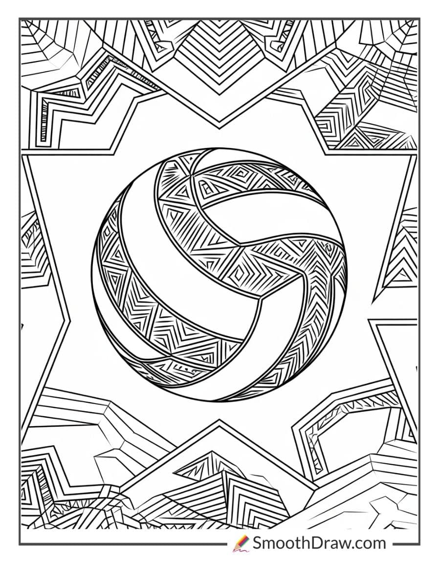 Mandala-style volleyball