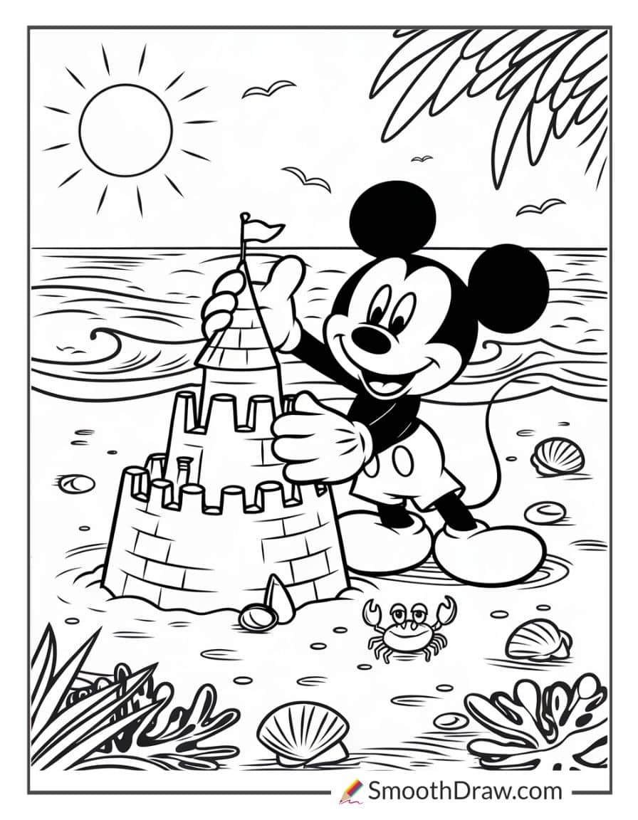 Mickey Mouse at the beach