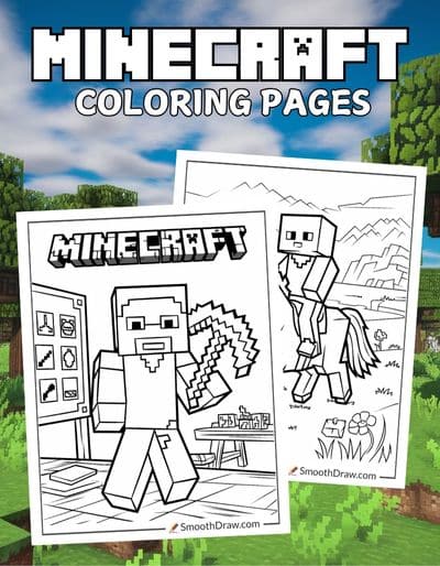 Minecraft coloring pages