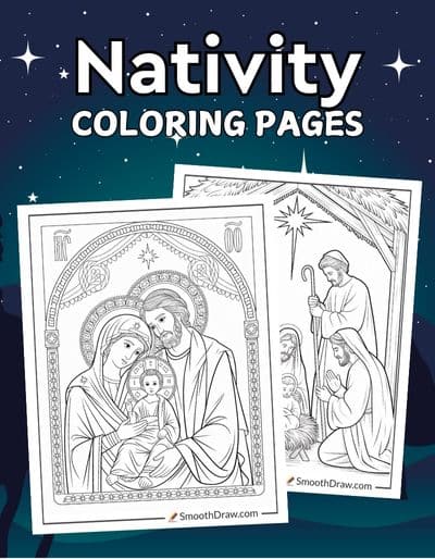 Nativity coloring pages f