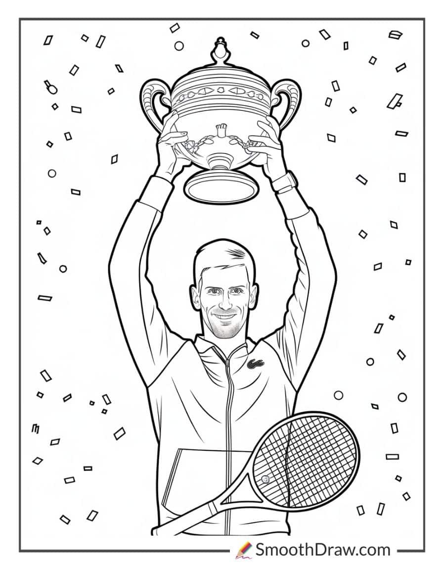 Novak Djokovic championship celebration
