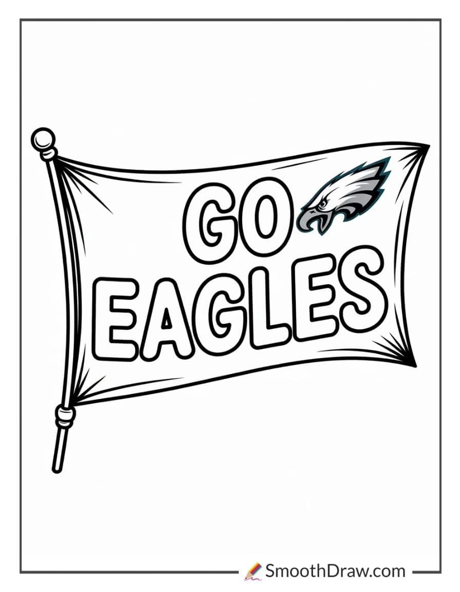 Philadelphia Eagles banner waving