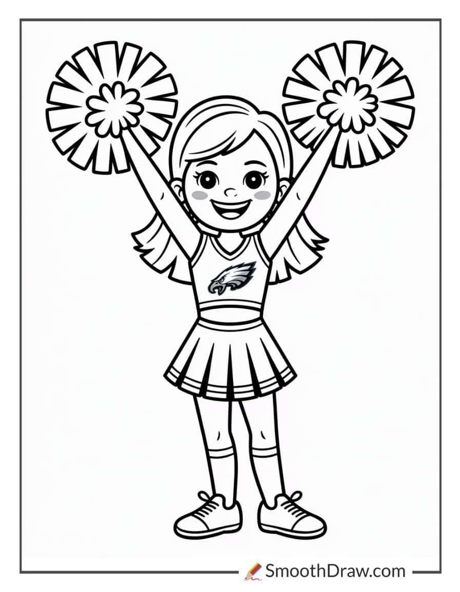 Philadelphia Eagles cheerleader for coloring