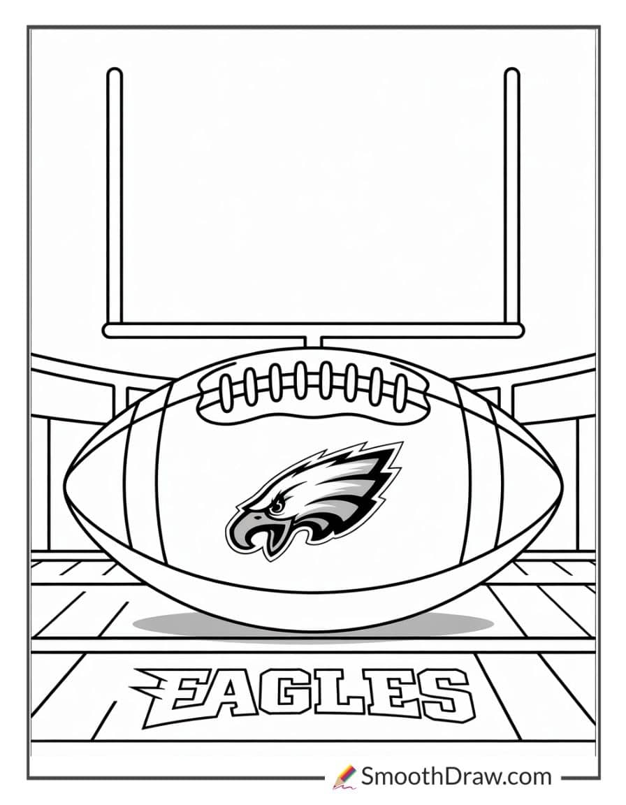 Philadelphia Eagles football coloring sheet