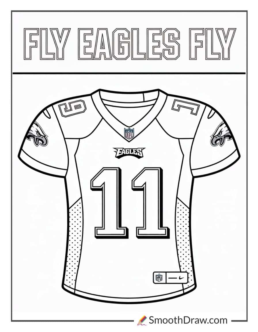 Philadelphia Eagles jersey front view
